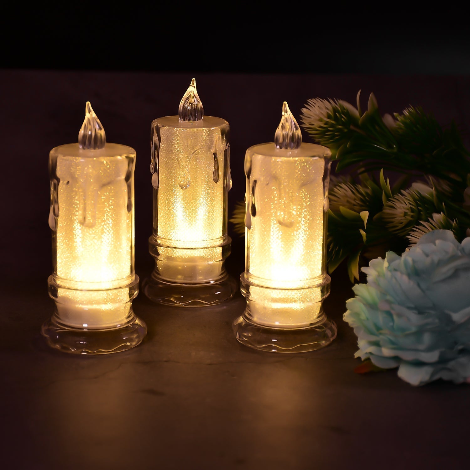 Collection of big size flameless candles. Collection of big size flameless candles.